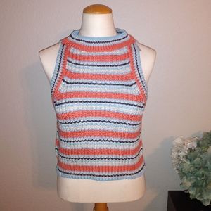 Hint of Mint knit sleeveless crop top